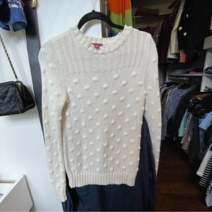 Vince Camuto Ivory Textured Knit Sweater